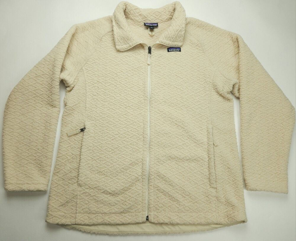 XL Patagonia Women's Diamond Capra Jacket Long Sleeve Full Zip Light Beige